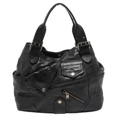 Alexander McQueen Black Leather Faithful Tote