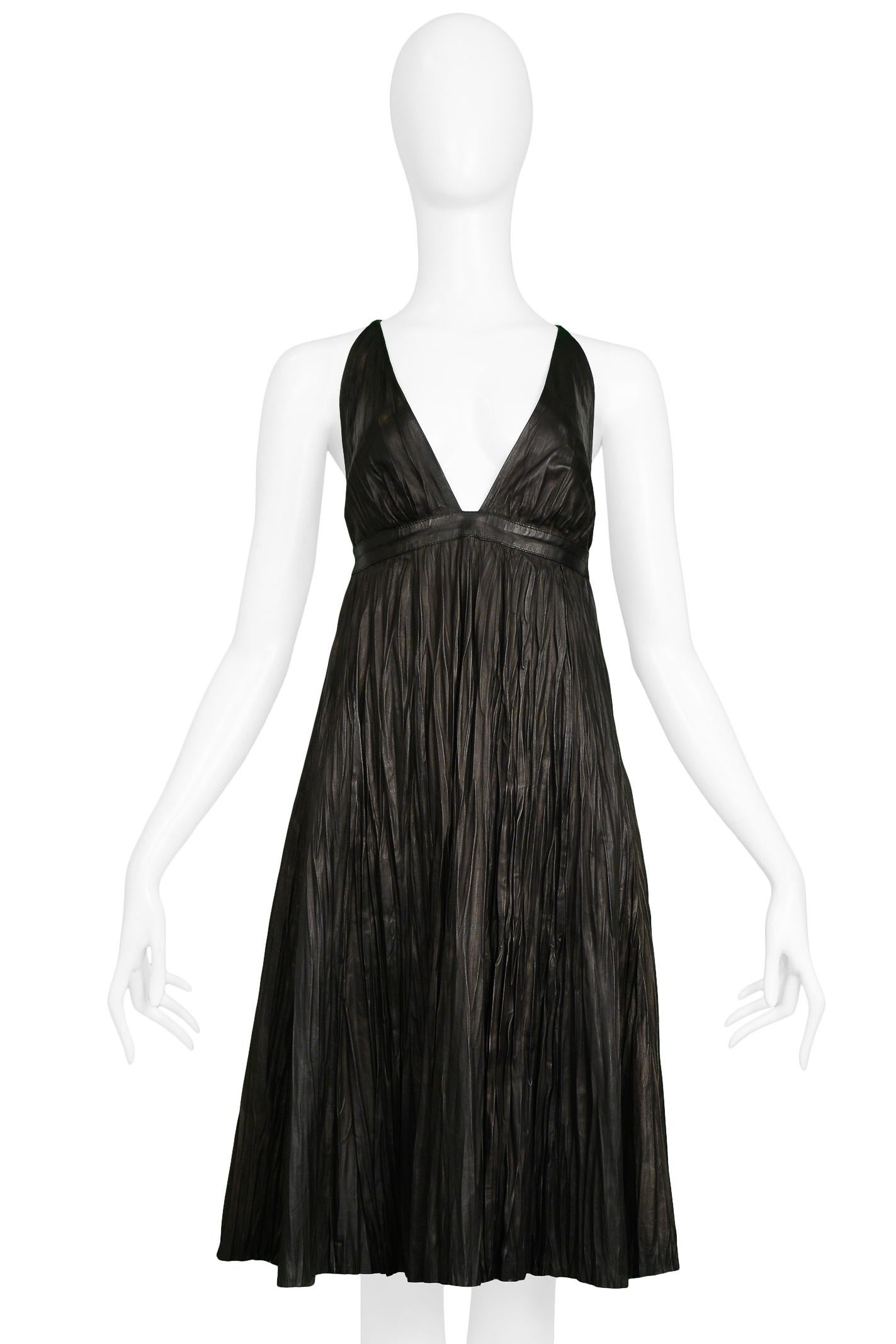 Resurrection Vintage is excited to offer a vintage Alexander McQueen black leather 