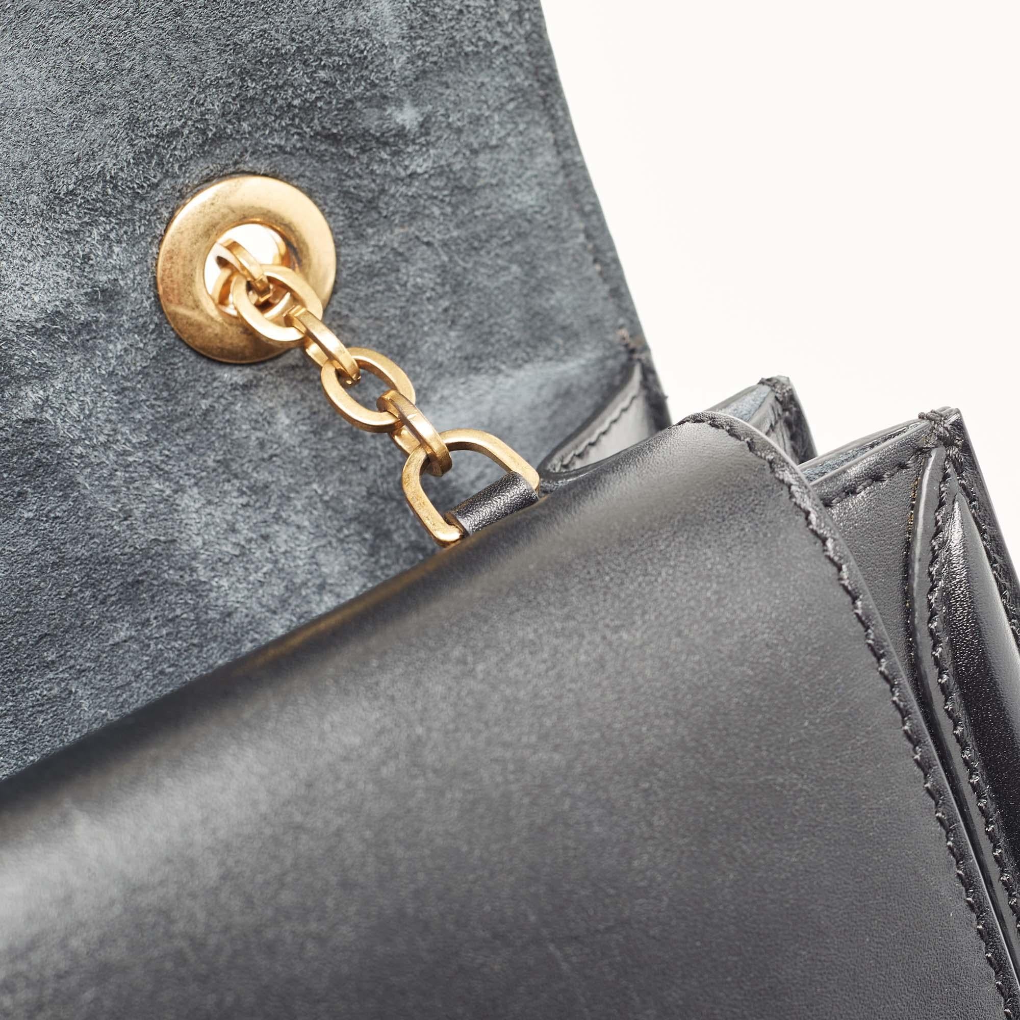 Alexander McQueen Black Leather Heroine Chain Shoulder Bag 5