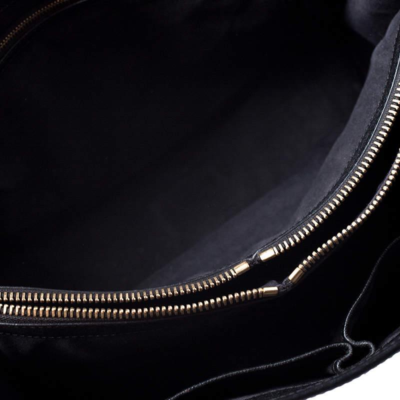 Alexander McQueen Black Leather Heroine Open Tote 1