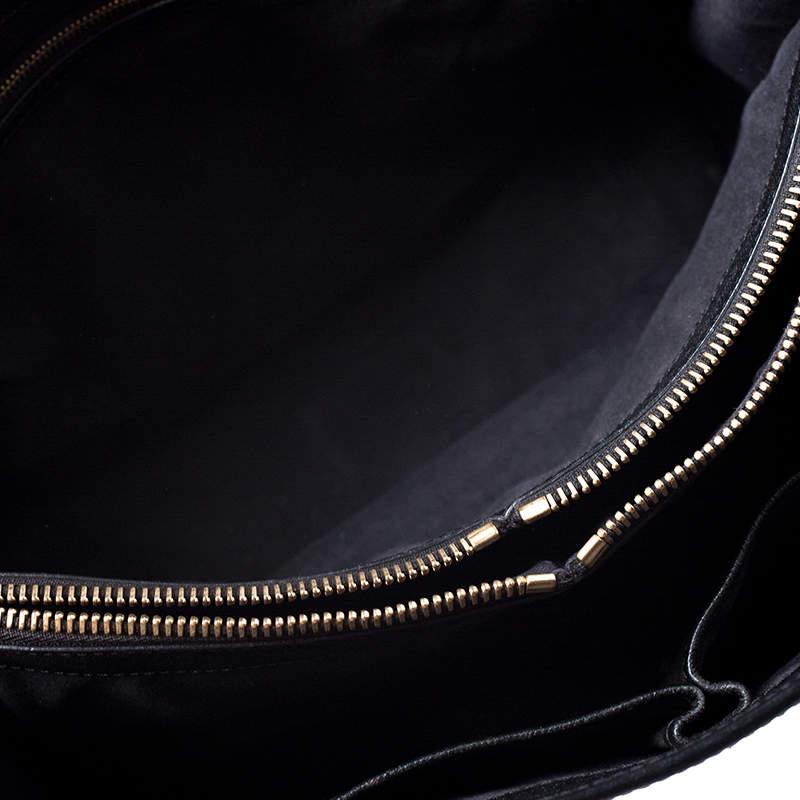 Alexander McQueen Black Leather Heroine Open Tote For Sale 1