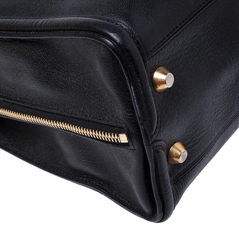 Alexander McQueen Black Leather Heroine Open Tote 2