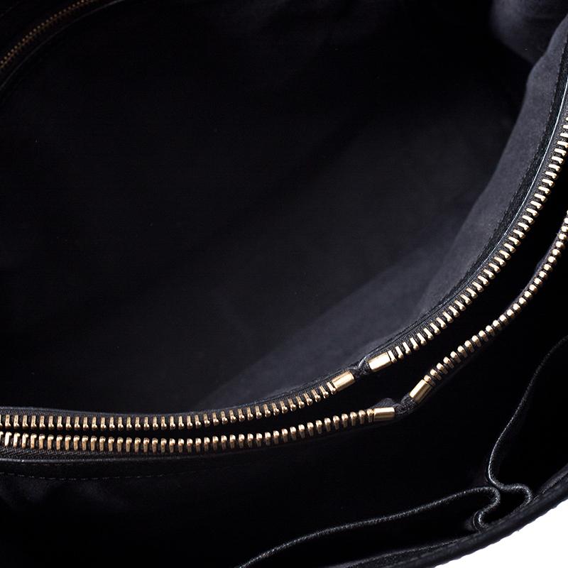 Alexander McQueen Black Leather Heroine Open Tote 4