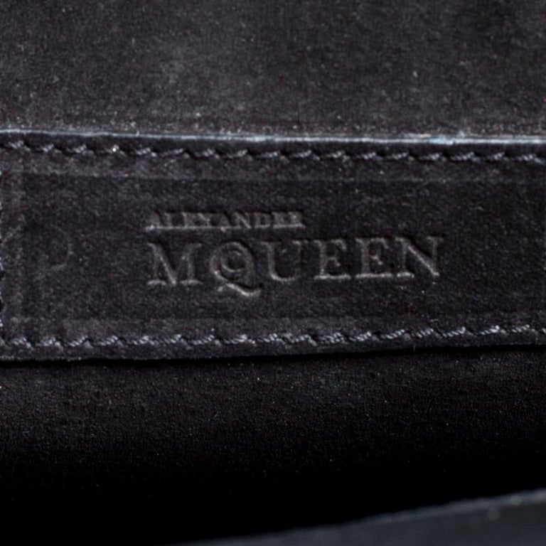 Alexander McQueen Black Leather Heroine Studded Shoulder Bag For Sale ...