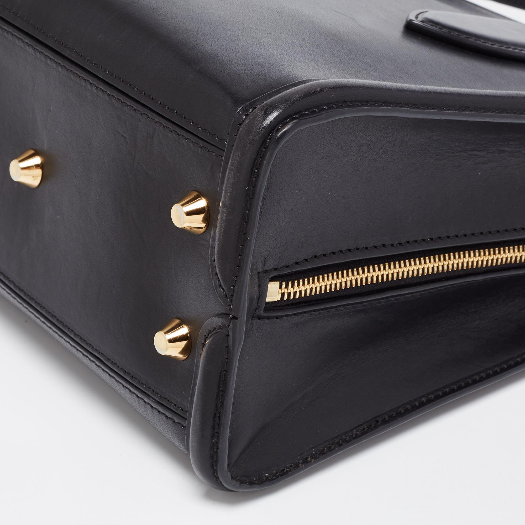 Alexander McQueen Black Leather Heroine Tote 8