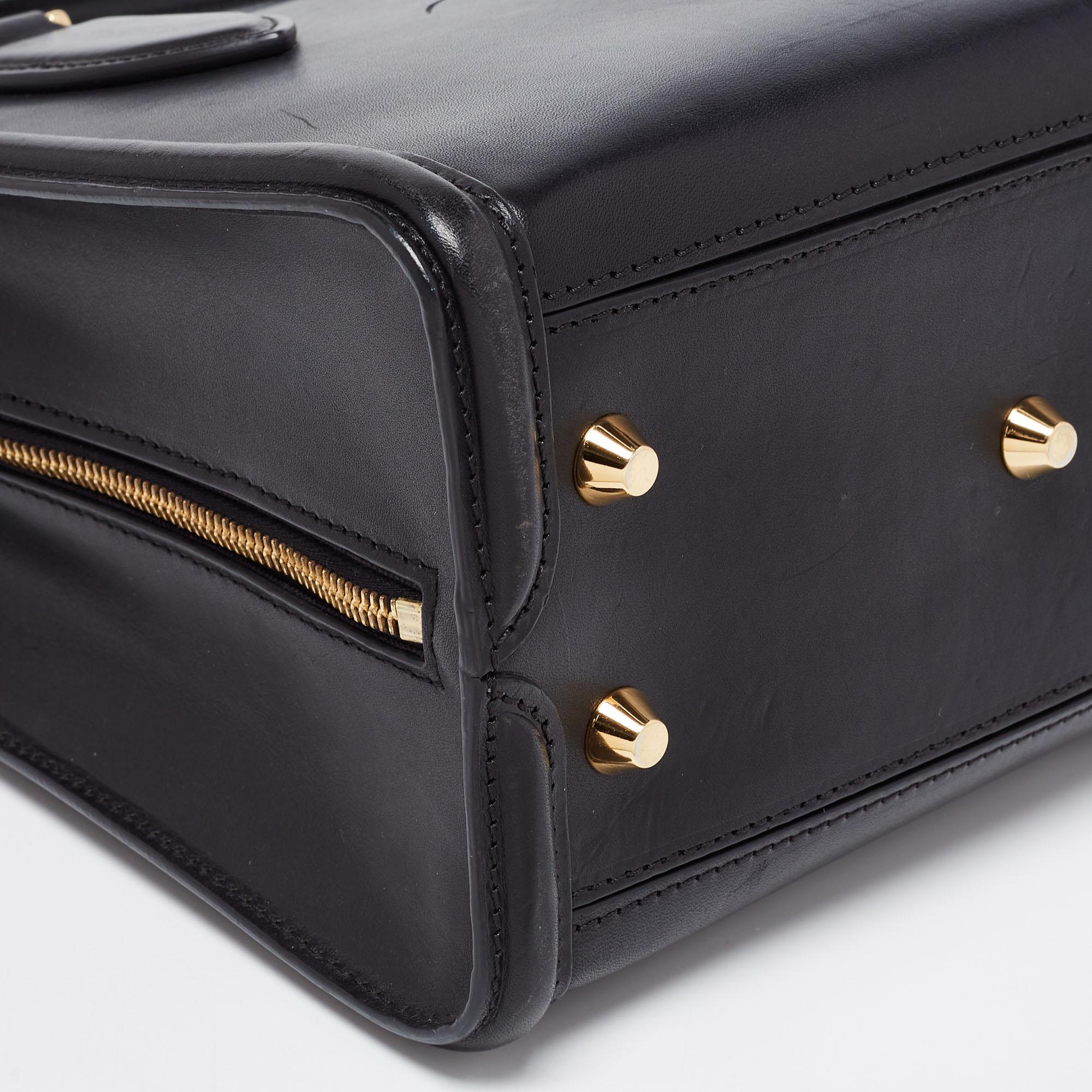 Alexander McQueen Black Leather Heroine Tote 9