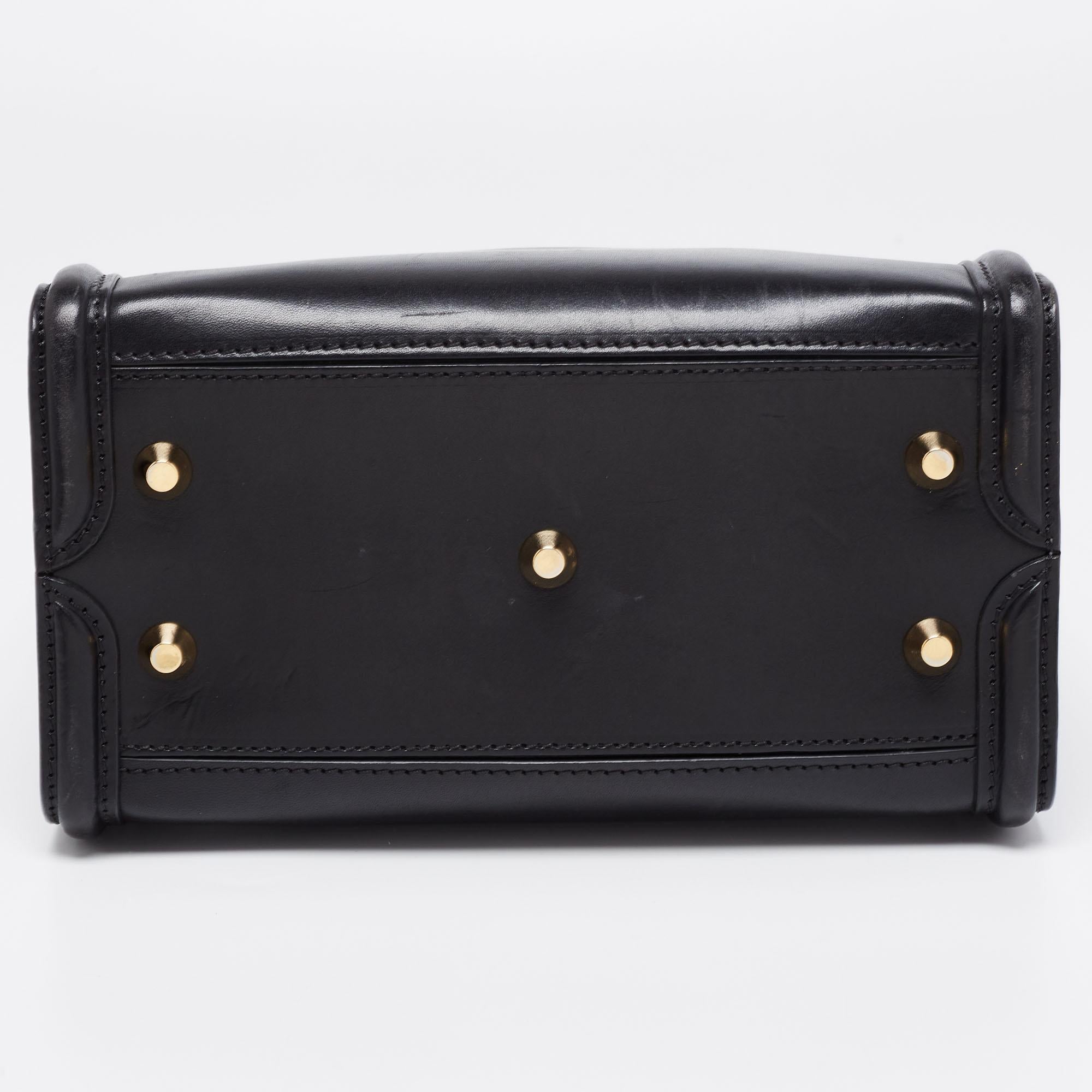 Alexander McQueen Black Leather Heroine Tote 1