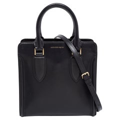 Alexander McQueen Black Leather Heroine Tote