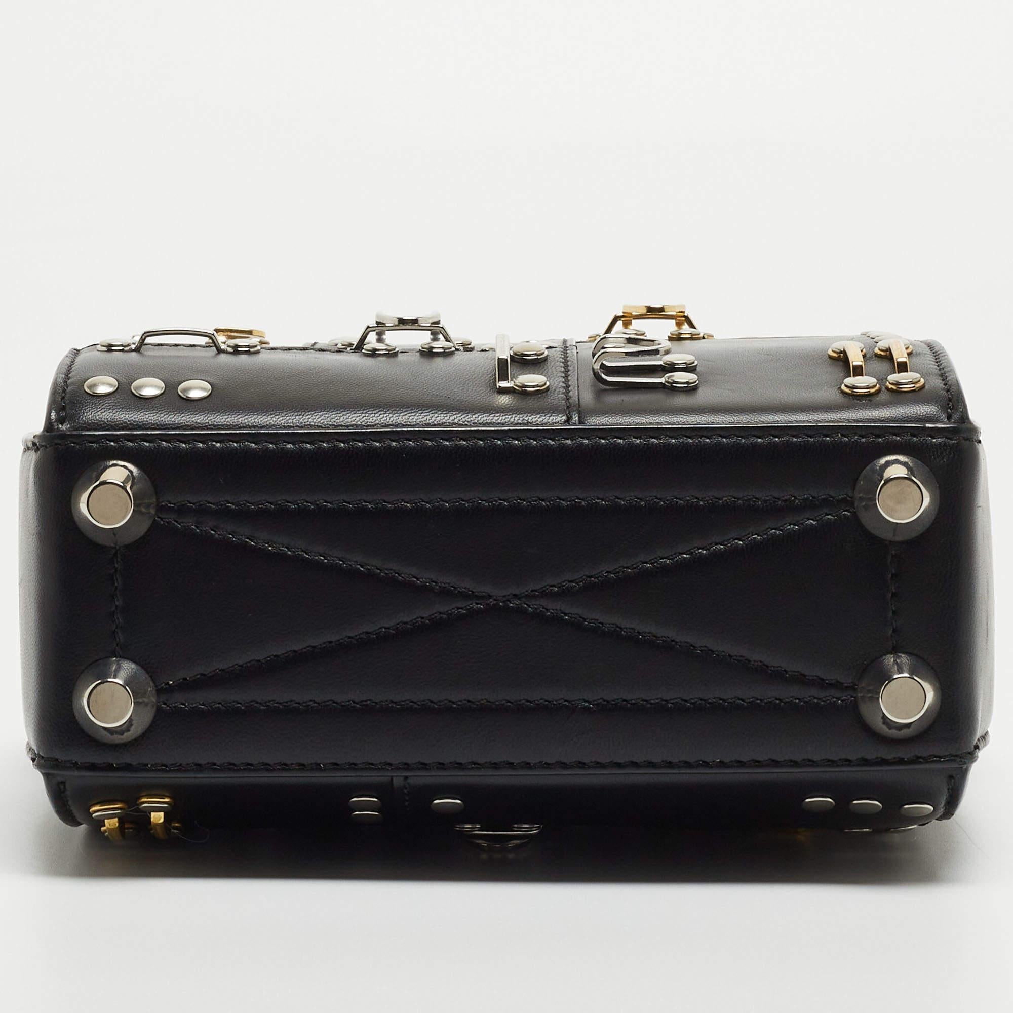 Alexander McQueen Black Leather Hook Eye Box 19 Shoulder Bag 1