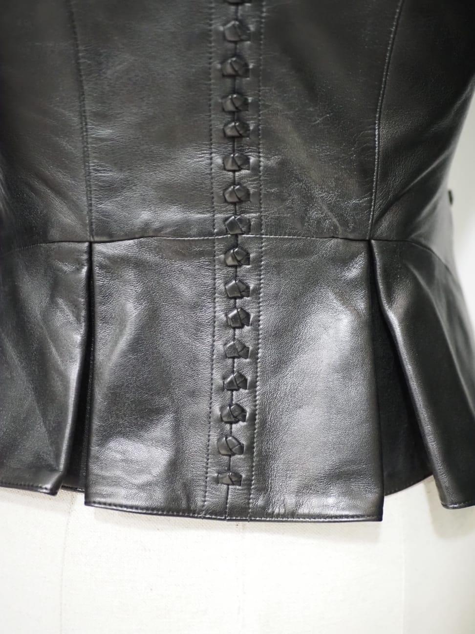 Alexander McQueen black leather jacket 6