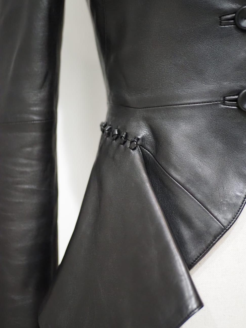 Alexander McQueen black leather jacket 9