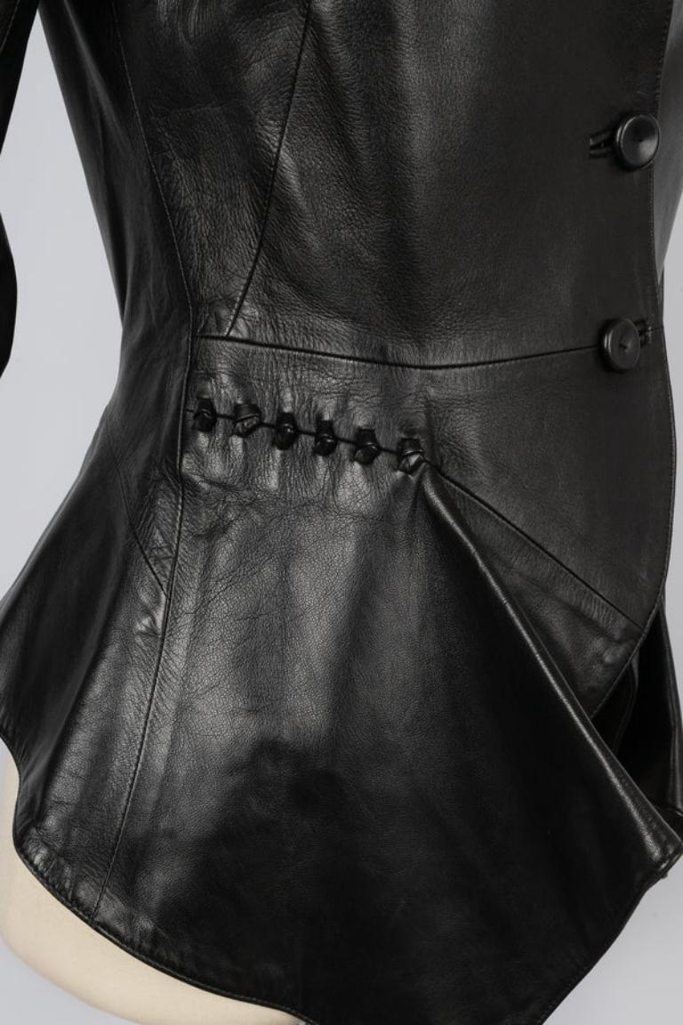 Alexander McQueen Black Leather Jacket 3