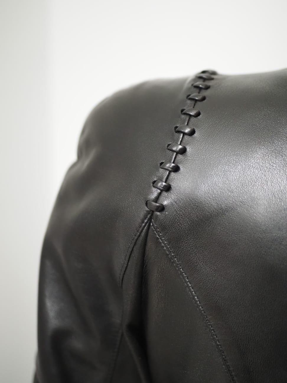 Alexander McQueen black leather jacket 5