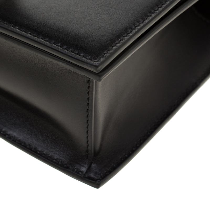 Alexander McQueen Black Leather Jeweled Shoulder Bag 1