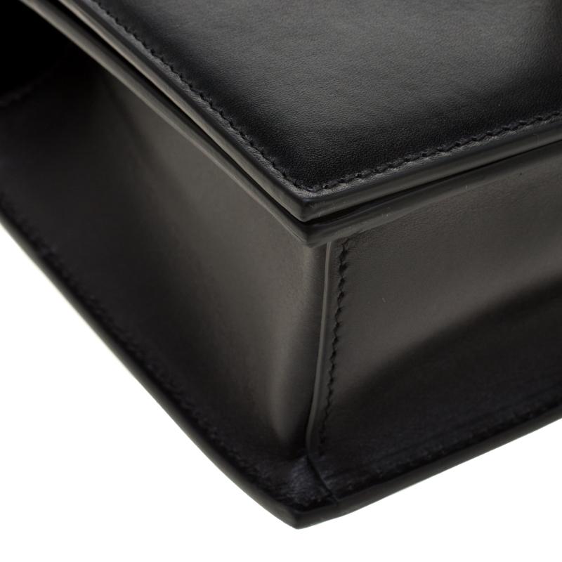 Alexander McQueen Black Leather Jeweled Shoulder Bag 2