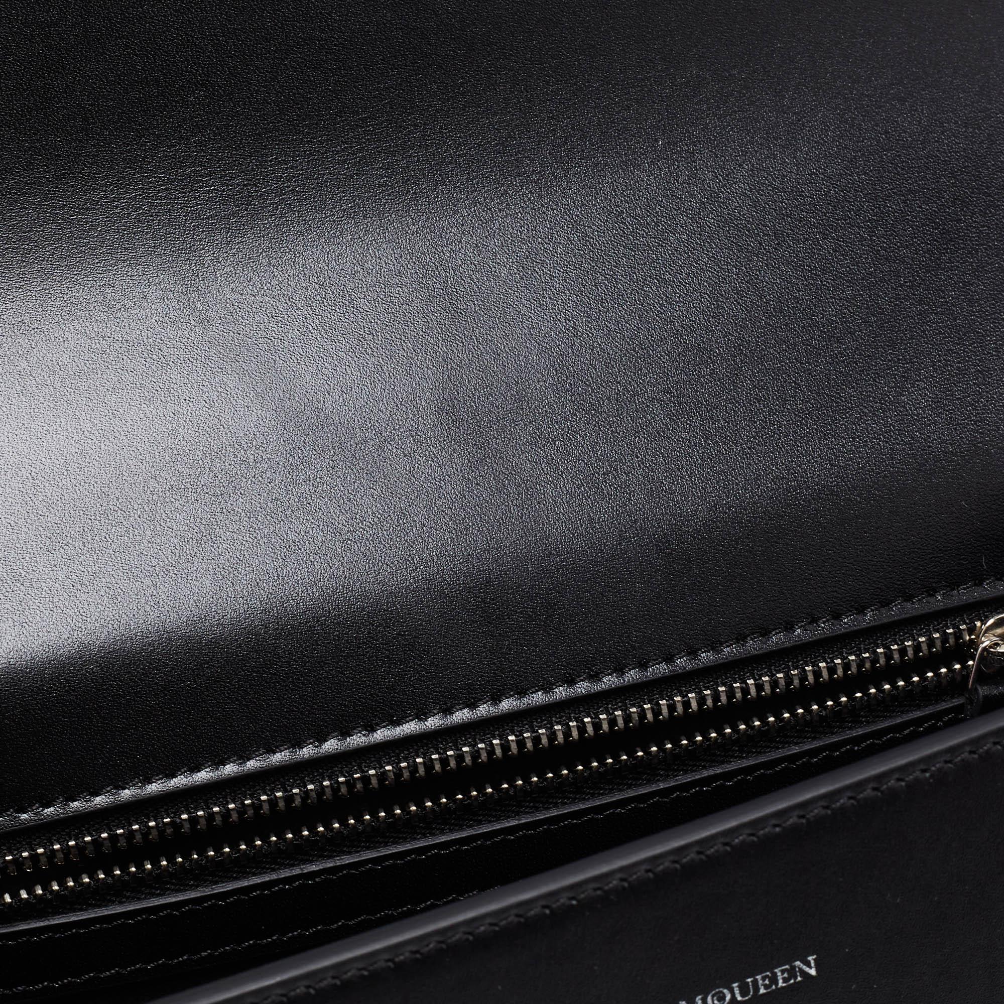 Alexander McQueen Black Leather Knuckle Duster Shoulder Bag 7