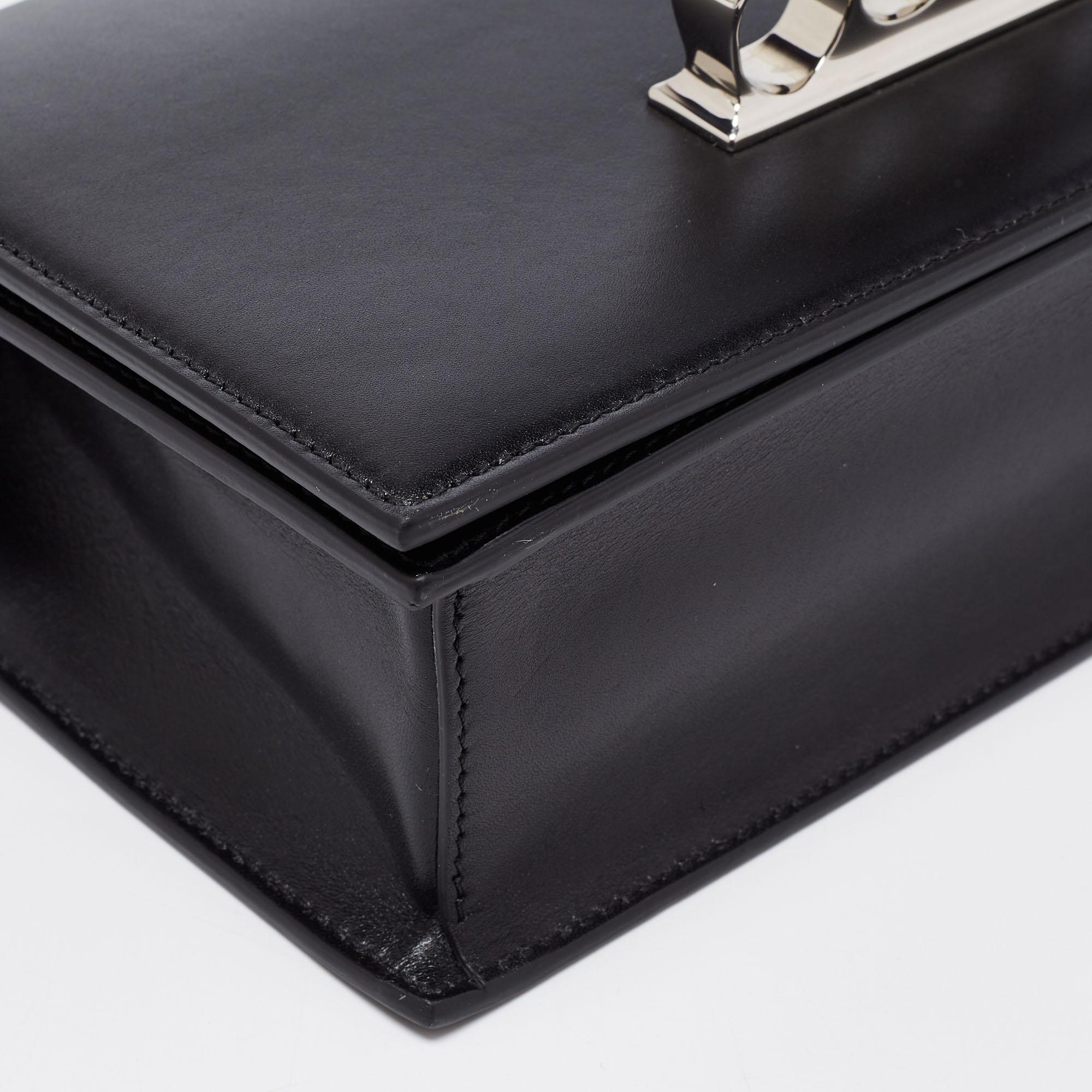 Alexander McQueen Black Leather Knuckle Duster Shoulder Bag 3