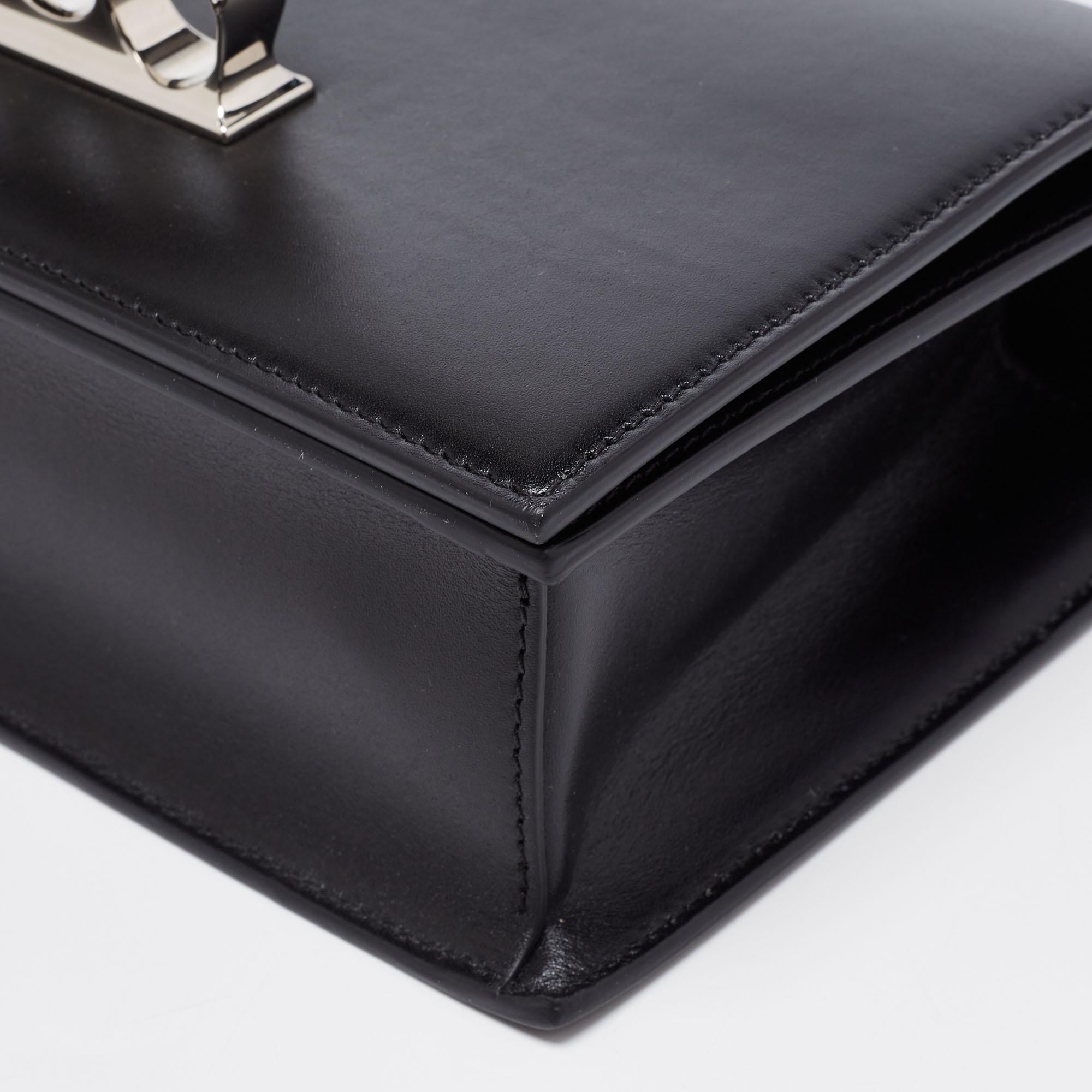 Alexander McQueen Black Leather Knuckle Duster Shoulder Bag 4