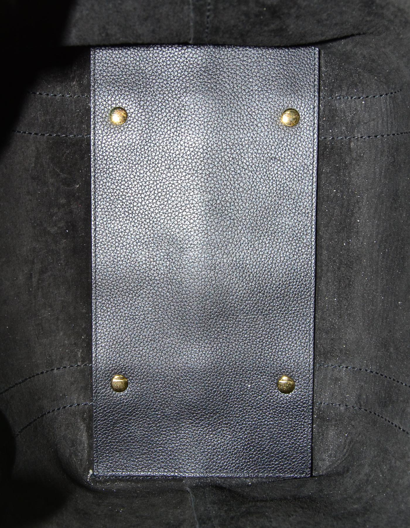 Alexander McQueen Black Leather Legend Tote Bag W/ Pouch Insert 5