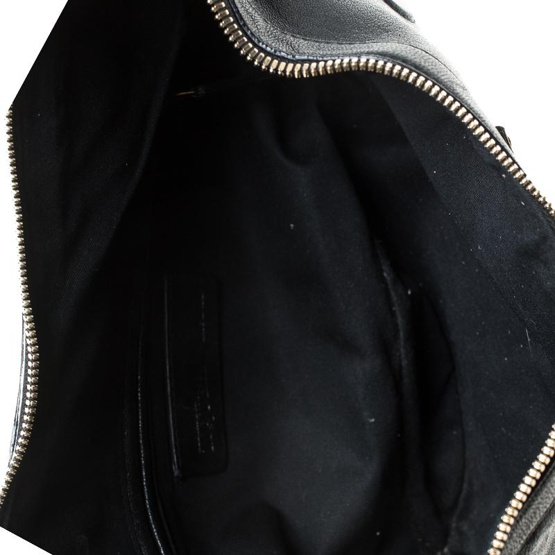 Alexander McQueen Black Leather Medium De Manta Clutch 6