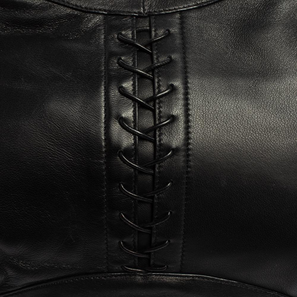 Alexander McQueen Black Leather Medium De Manta Clutch 9