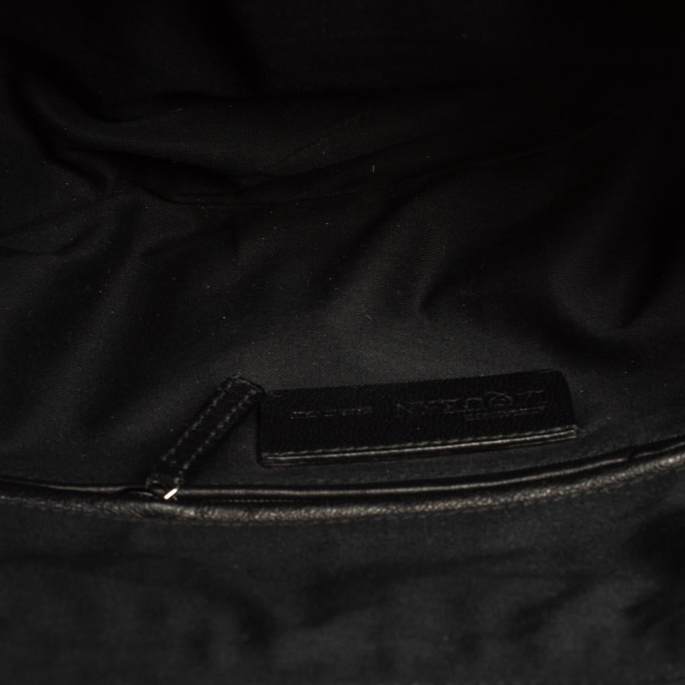 Alexander McQueen Black Leather Medium De Manta Clutch 10