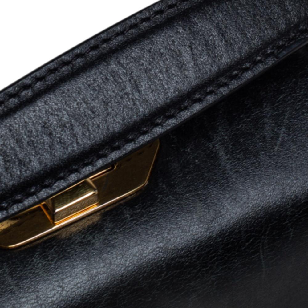 Alexander McQueen Schwarze Leder Mini Box Crossbody Tasche 8