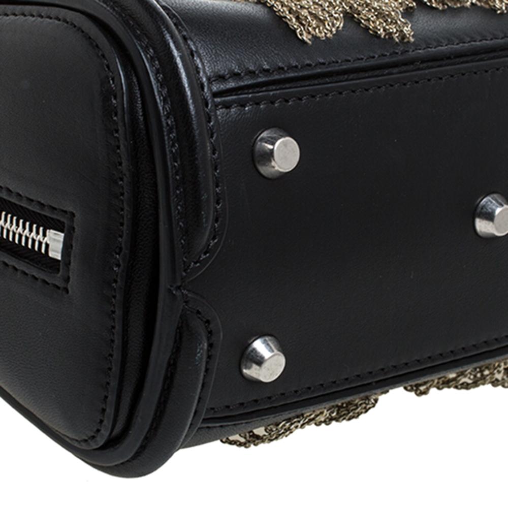 Alexander McQueen Black Leather Mini Fringed Heroine Bag 5