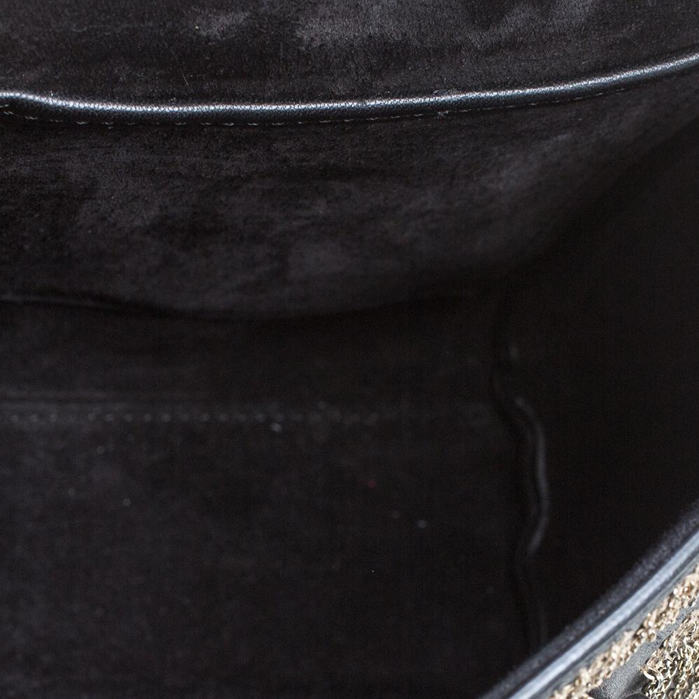 Women's Alexander McQueen Black Leather Mini Fringed Heroine Bag