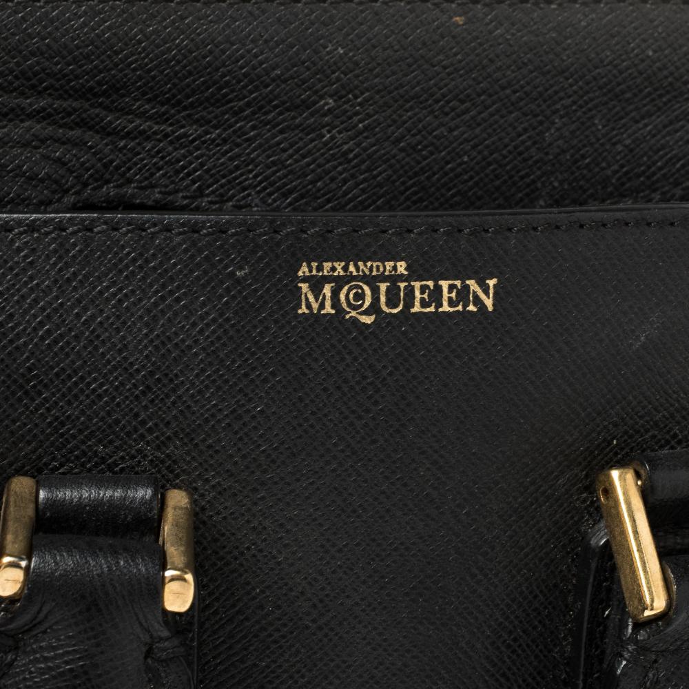 Alexander McQueen Black Leather Mini Heroine Bag 6