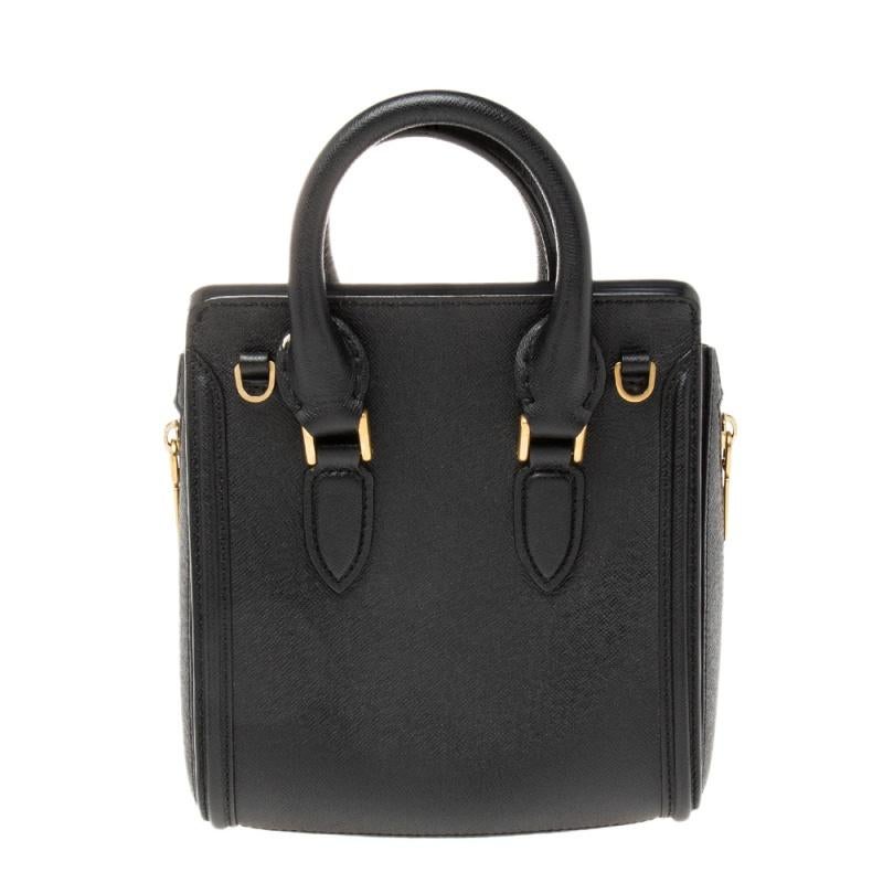 Alexander McQueen Black Leather Mini Heroine Bag at 1stDibs