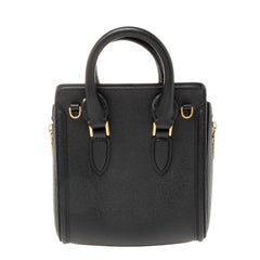 Alexander McQueen Black Leather Mini Heroine Bag