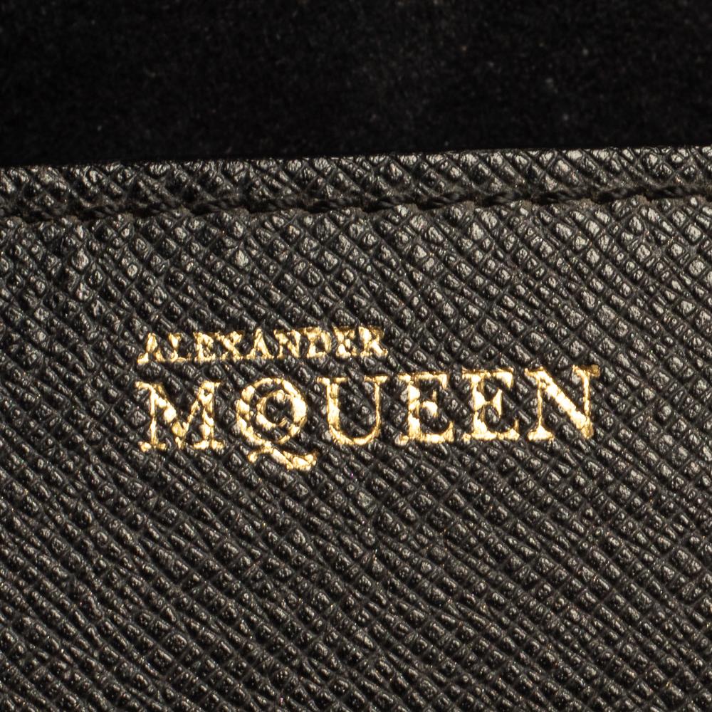 Alexander McQueen Black Leather Mini Heroine Chain Crossbody Bag 3