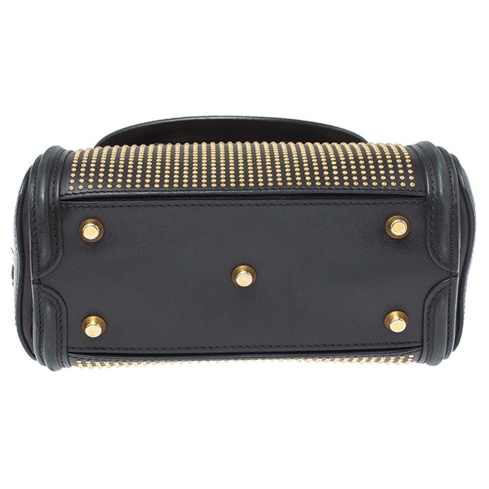 Alexander McQueen Schwarze Heroine Mini-Tasche aus Leder mit Nieten 1