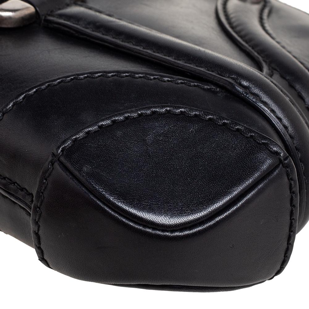 Alexander McQueen Black Leather Novak Shoulder Bag In Good Condition In Dubai, Al Qouz 2