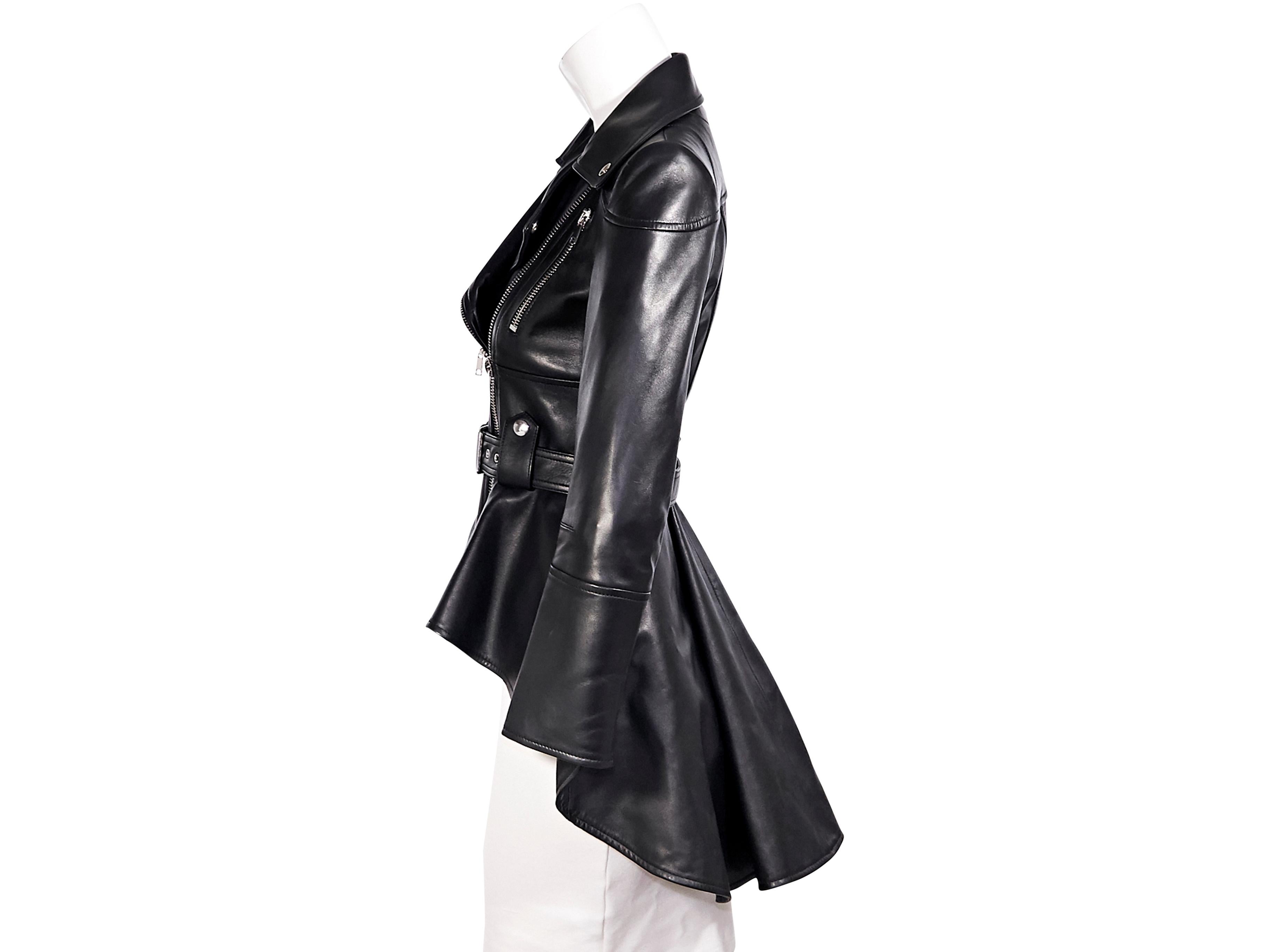 alexander mcqueen black peplum jacket