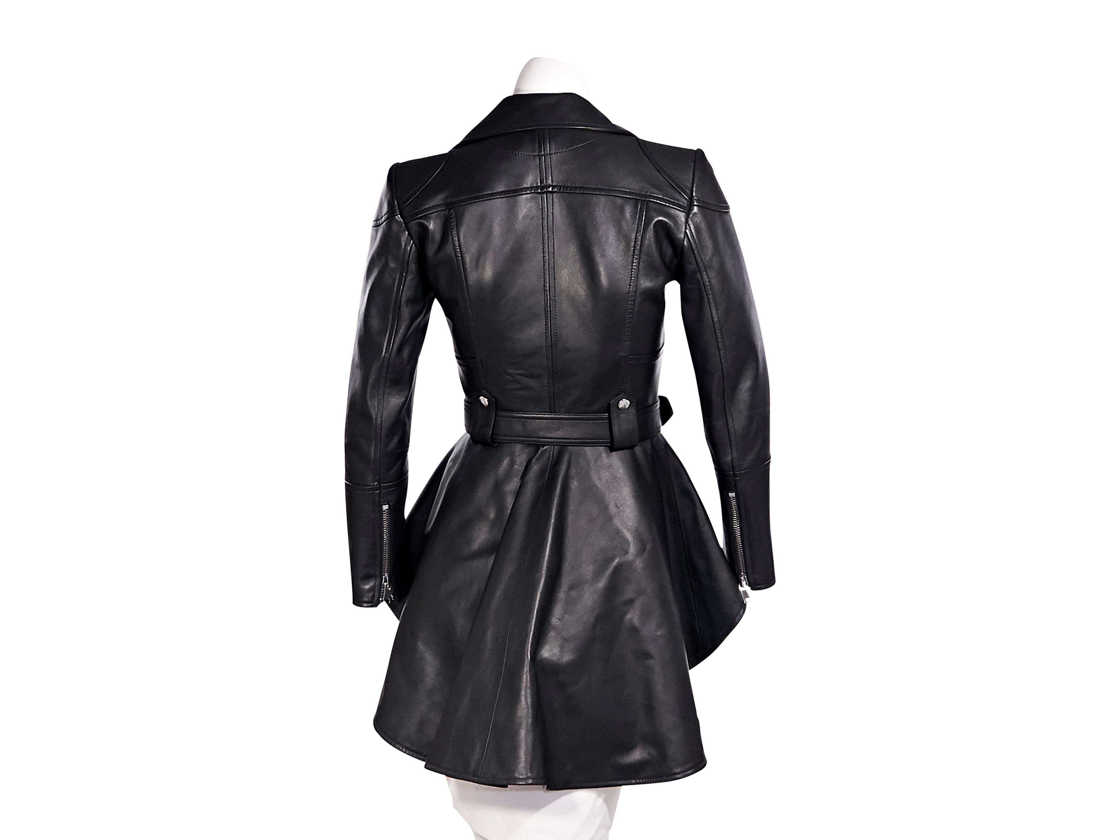 alexander mcqueen leather peplum jacket