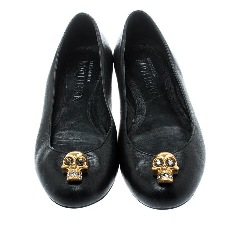 alexander mcqueen flats with skull