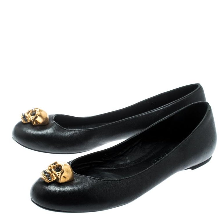 alexander mcqueen flats with skull