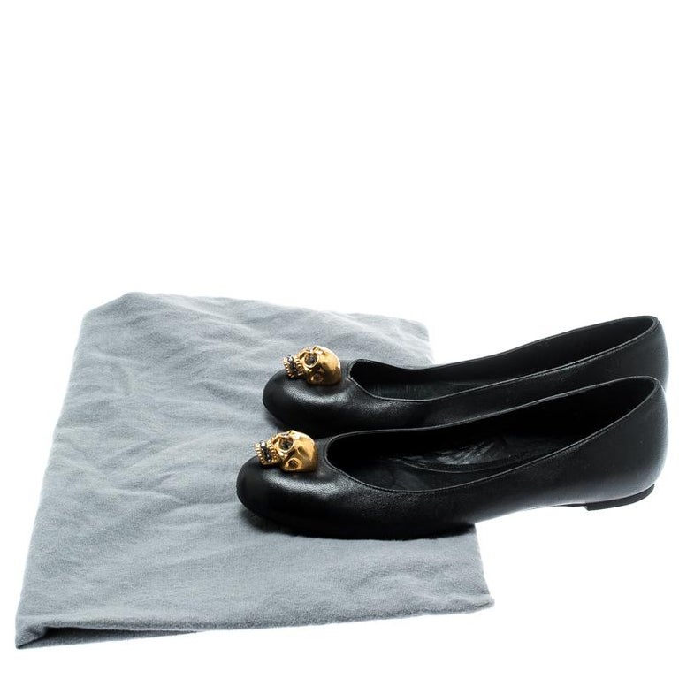 alexander mcqueen flats with skull