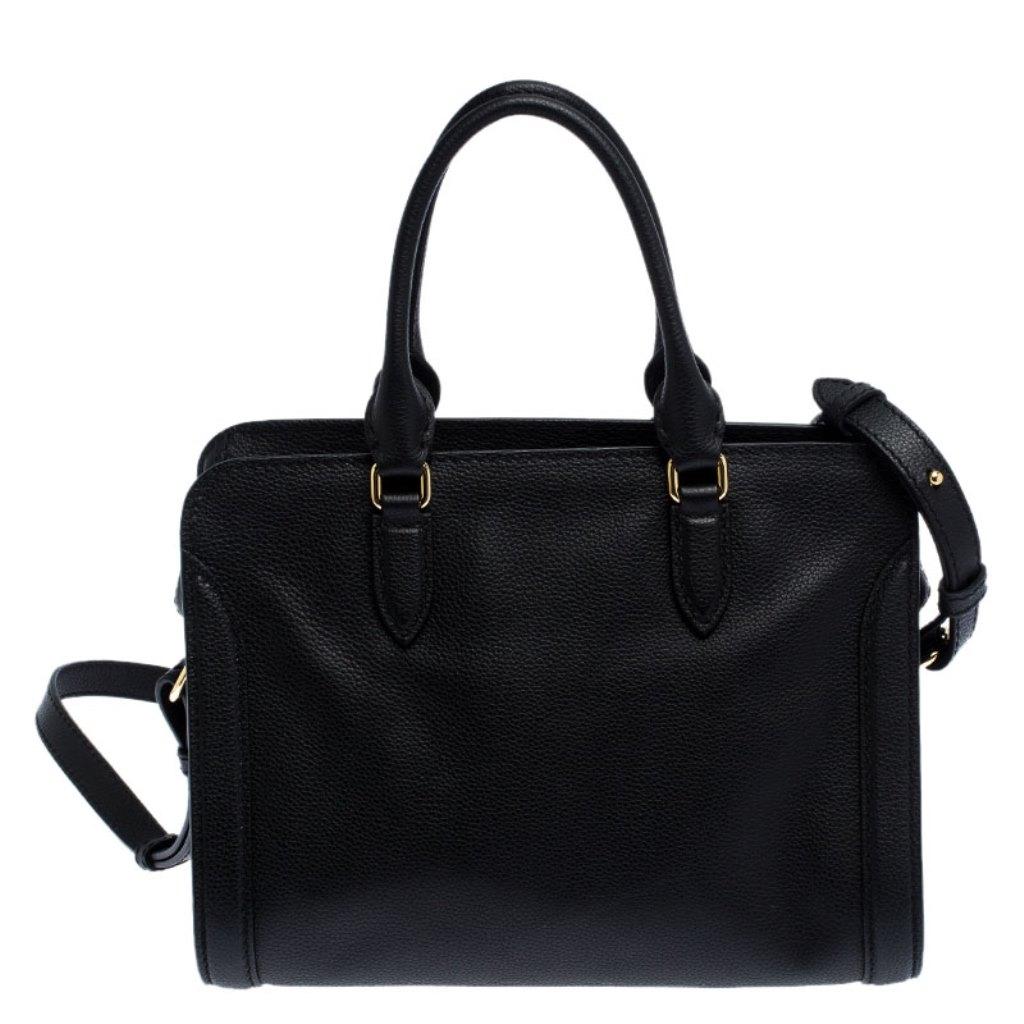 Alexander McQueen Black Leather Skull Padlock Tote For Sale at 1stDibs ...