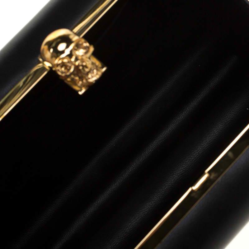 Alexander McQueen Black Leather Skull Top Handle Bag 2