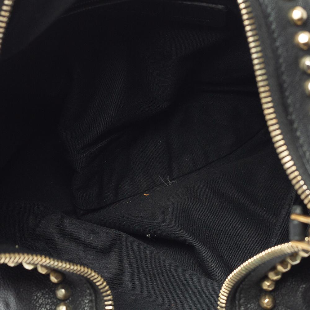 Alexander McQueen Black Leather Studded De Manta Clutch 1
