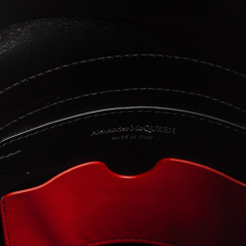 Alexander McQueen Black Leather The Curve Bag 8