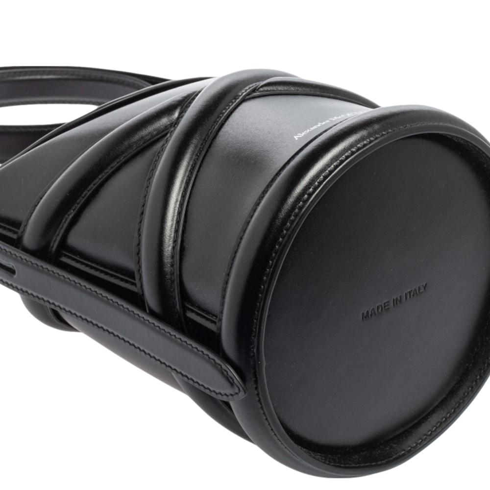 Alexander McQueen Black Leather The Curve Bag 9