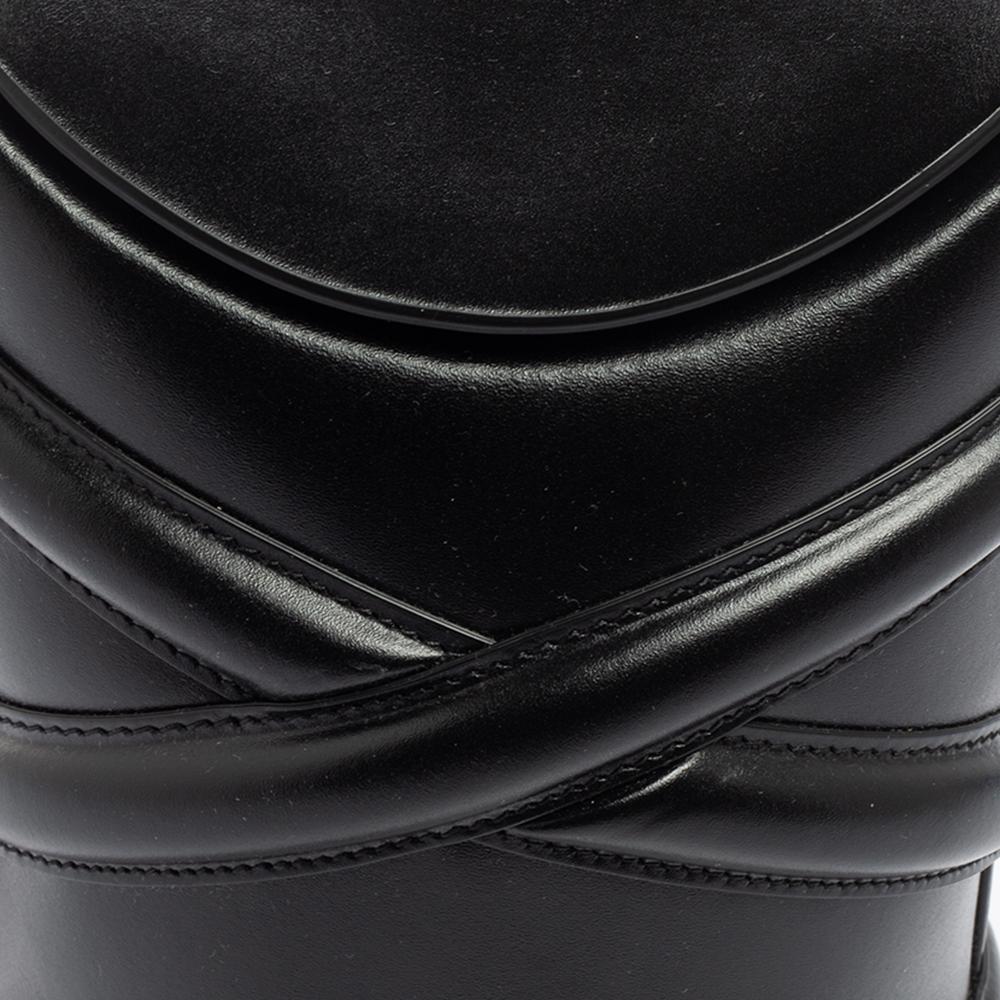 Alexander McQueen Black Leather The Curve Bag 4