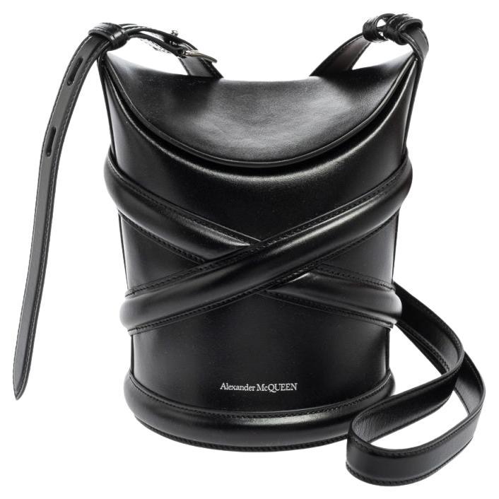 Alexander McQueen Black Leather The Curve Bag