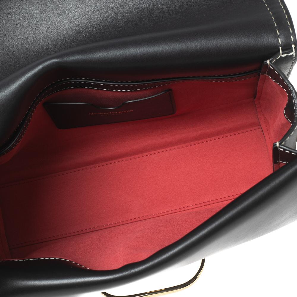 Alexander McQueen - Borsa a tracolla The Story in pelle nera 2