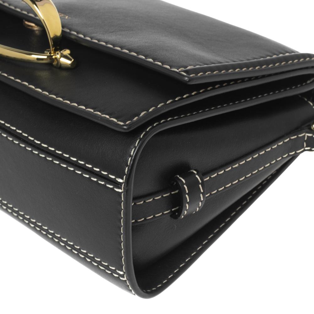 Alexander McQueen - Borsa a tracolla The Story in pelle nera 3