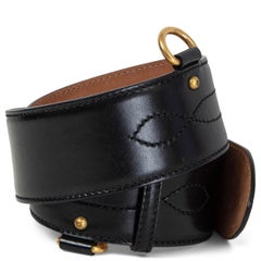 Ceinture ALEXANDER MCQUEEN en cuir noir cloutée à la taille, taille 75